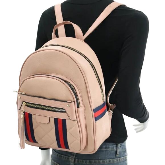 Backpack Purses in Blush Pink, Gray Blue, or Black Red, New with Tag main image 15